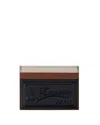 Lanvin Tricolor Leather Card Holder In Multi