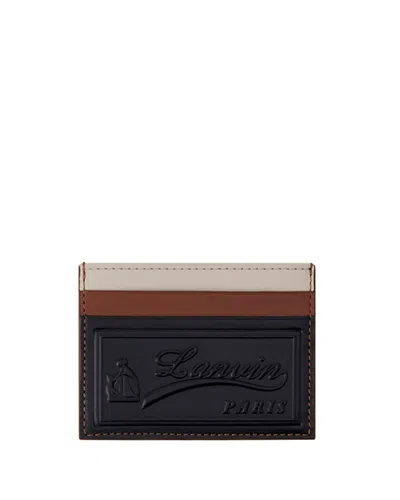 LANVIN TRICOLOR LEATHER CARD HOLDER