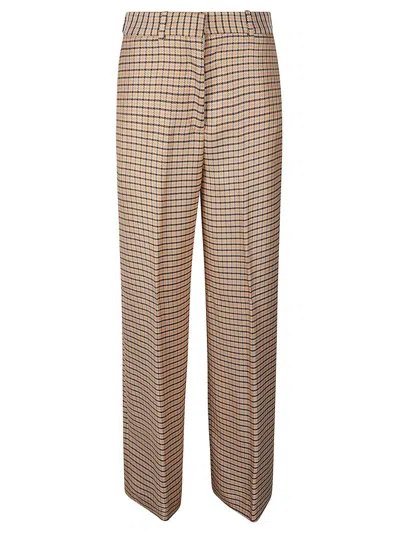 Lanvin Wide Leg Fluid Pant Clothing In Brown