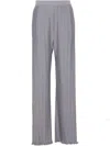Lanvin Loose Fit Pleated Wide Leg Trousers In Gray