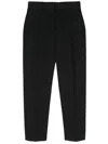 Lanvin Tapered Leg Slim Trousers In Nero