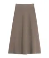 Lanvin Virgin Wool And Cashmere Skirt In Gray