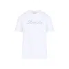 Lanvin Embroidered Script Logo White Cotton T-shirt