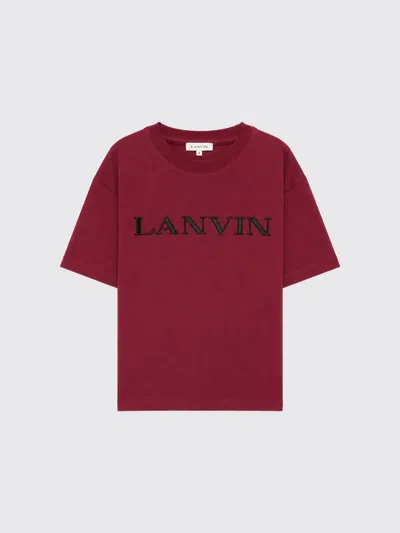 Lanvin T-shirt Kids Color Pink In Burgundy