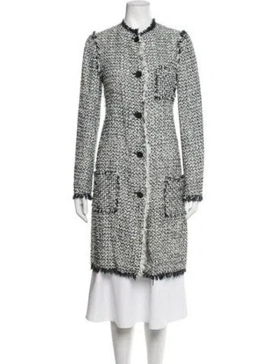 Pre-owned Lanvin Tweed Pattern Coat In Neutrals
