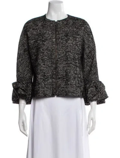 Pre-owned Lanvin Tweed Pattern Jacket In Gray