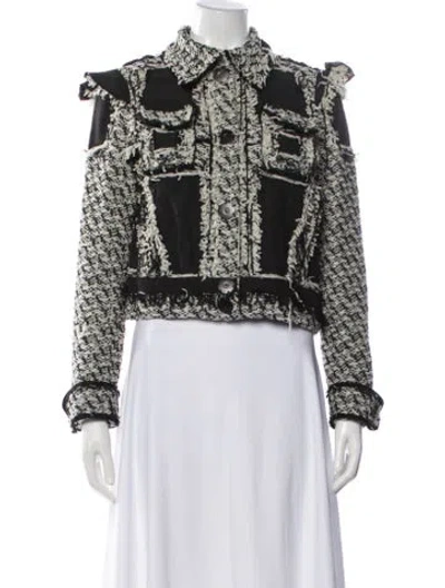 Pre-owned Lanvin Tweed Pattern Jacket In Multi