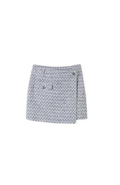 LANVIN LANVIN TWEED WRAPAROUND SKIRT