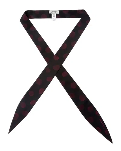 Lanvin Twill Silk Scarf In Black