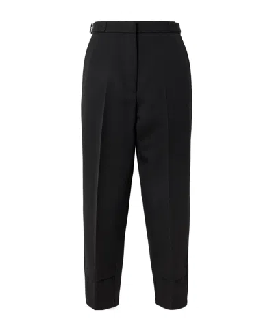 Lanvin Wool-twill Tapered Pants In Black