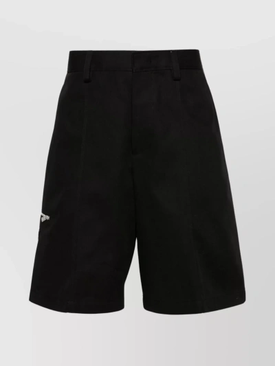 LANVIN TWILL WEAVE CREASE SHORTS WITH MULTIPLE POCKETS