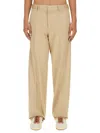 Lanvin Men Twisted Chino Pants In Neutral