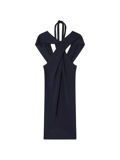 Lanvin Twisted Halterneck Mini Dress In Black