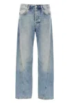 Lanvin 'faded Wash' Five-pocket Jeans With Belt Loops In Blue