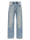 Lanvin 'faded Wash' Five-pocket Jeans With Belt Loops In Blue