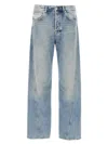 Lanvin 'faded Wash' Five-pocket Jeans With Belt Loops In Blue