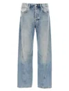Lanvin 'faded Wash' Five-pocket Jeans With Belt Loops In Light Blue