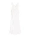 Lanvin Twisted Ple-back Scarf Dress In White