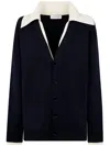 Lanvin Double Layer Cardigan With Contrast Collar