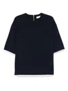 Lanvin Contrasting-trim T-shirt In Black