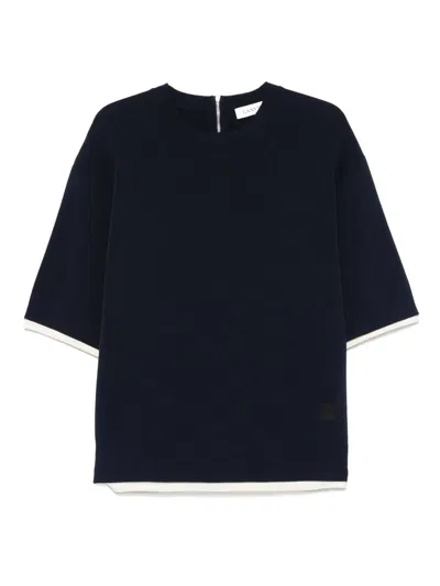 LANVIN LANVIN TWO-LAYER T-SHIRT CLOTHING