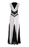 Lanvin Two-tone Lace Maxi Dress