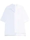Lanvin Blue Cotton Shirt In White