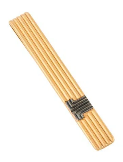 Pre-owned Lanvin Two Tone Tie Clip In Multicolor