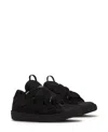 Lanvin Curb Black Leather Blend Sneakers