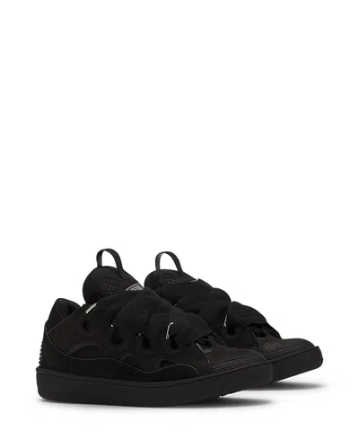 LANVIN UNISEX CURB LEATHER SNEAKERS