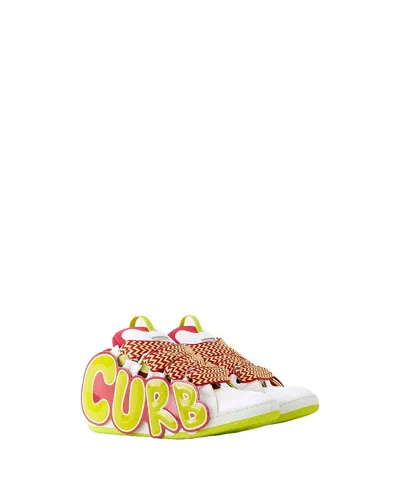 Lanvin Unisex Curb Patch Sneakers In Leather In Multi