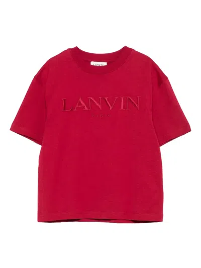 Lanvin Unisex Mini Logo Tee In Red