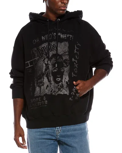 Lanvin Unisex Printed Hoodie In Black