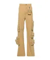 Lanvin X Future Utility-pockets Straight Trousers In Nude