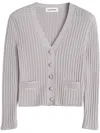 Lanvin V-neck Cardigan In Grey