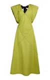 Lanvin V-neck Cotton Midi Dress