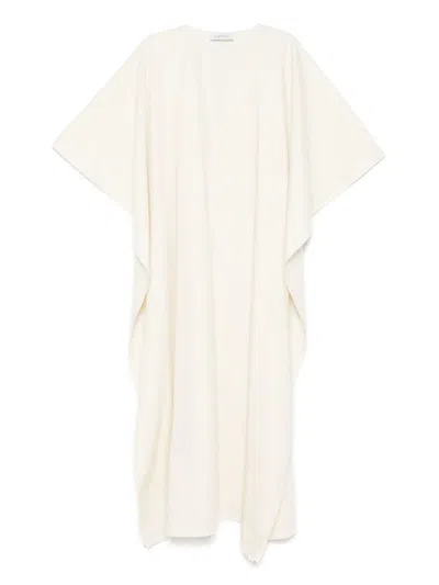 Lanvin V-neck Maxi Dress In 中性色