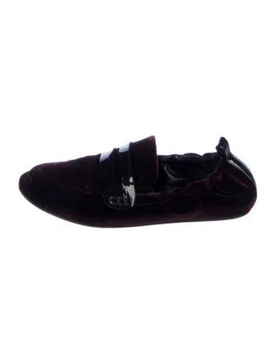 Pre-owned Lanvin Velvet Loafers In Blue