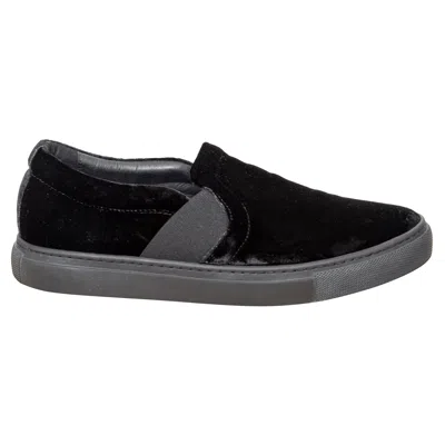 Pre-owned Lanvin Velvet Slip-on Sneakers - '10s In Black
