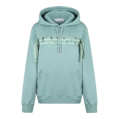 Lanvin Vert De Gris Cotton Sweaters In Blue