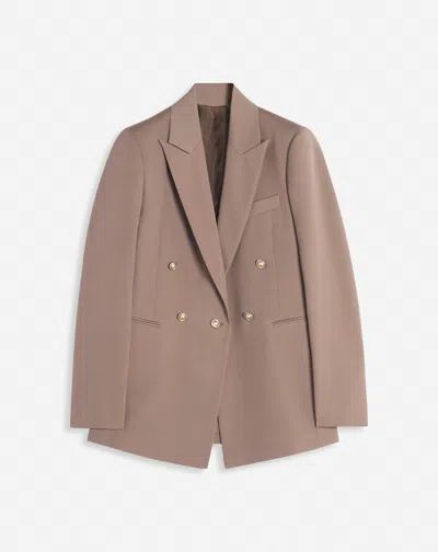 Lanvin Waistcoate Double Boutonnage Pour Femme In Marron Glace