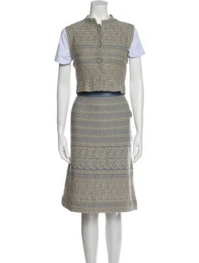 Pre-owned Lanvin Vintage 1980's Skirt Set In Blue
