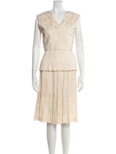 Pre-owned Lanvin Vintage 1980's Skirt Set In Neutral