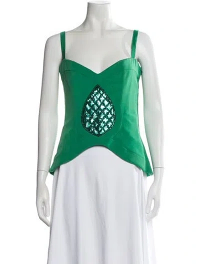 Pre-owned Lanvin Vintage 2008 Top In Green
