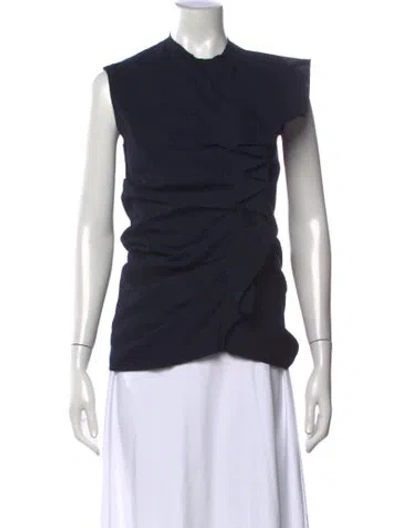 Pre-owned Lanvin Vintage 2009 Top In Black/blue