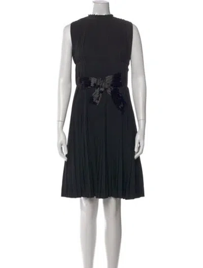 Pre-owned Lanvin Vintage Knee-length Dress In Black