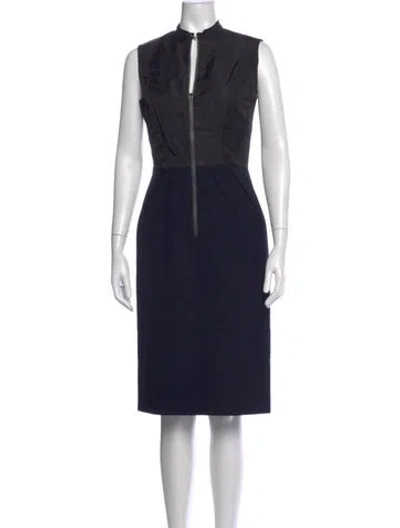 Pre-owned Lanvin Vintage Knee-length Dress In Black