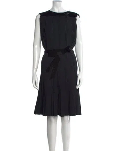 Pre-owned Lanvin Vintage Knee-length Dress In Black