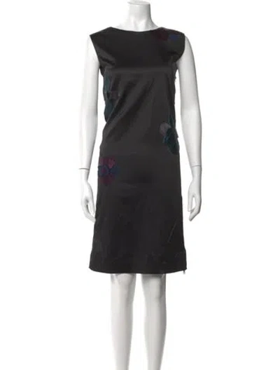 Pre-owned Lanvin Vintage Knee-length Dress In Black