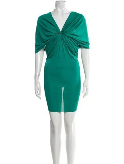 Pre-owned Lanvin Vintage Knee-length Dress In Green